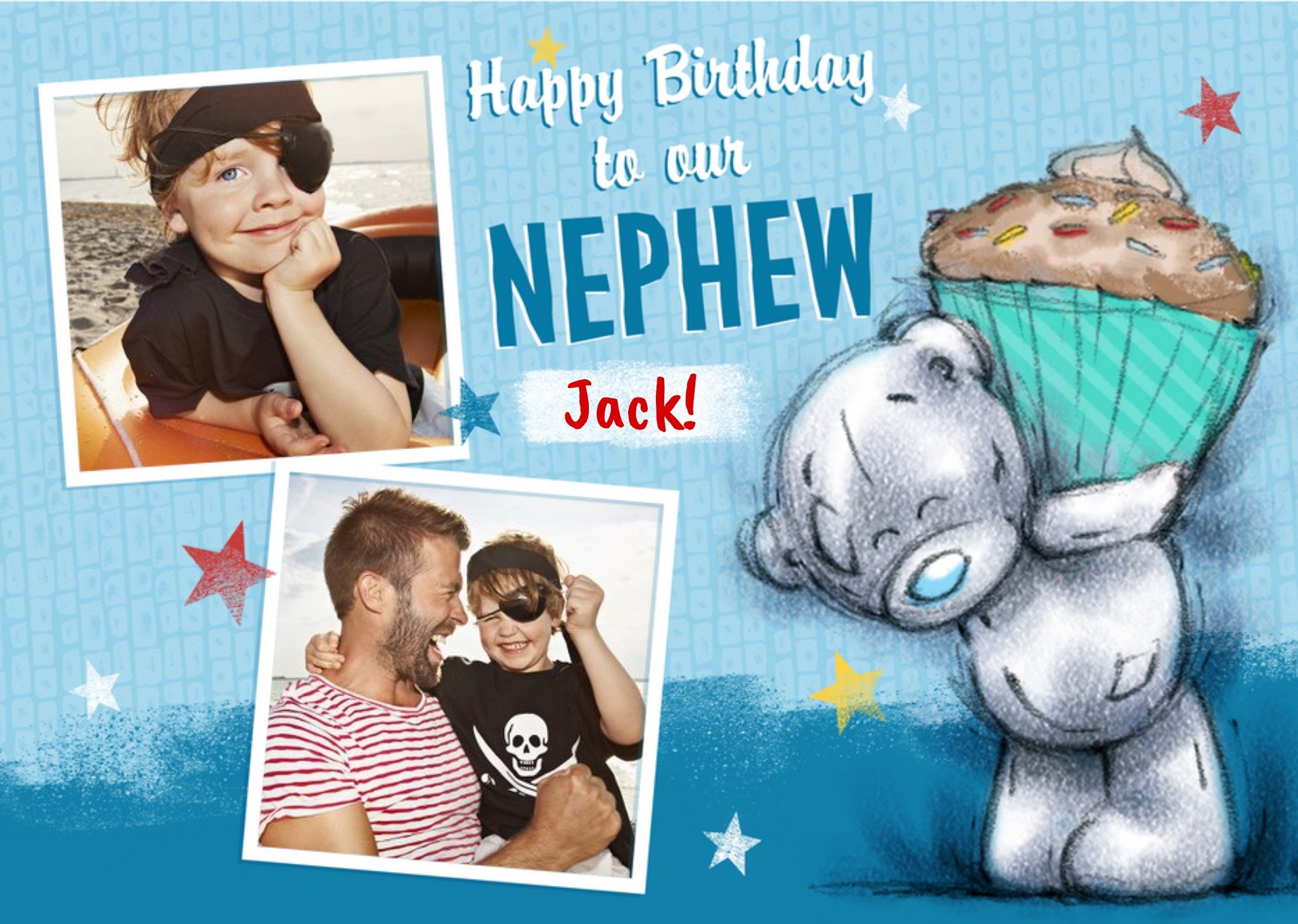 Me To You Tatty Teddy Nephew Happy Birthday Multi-Photo Card Ecard