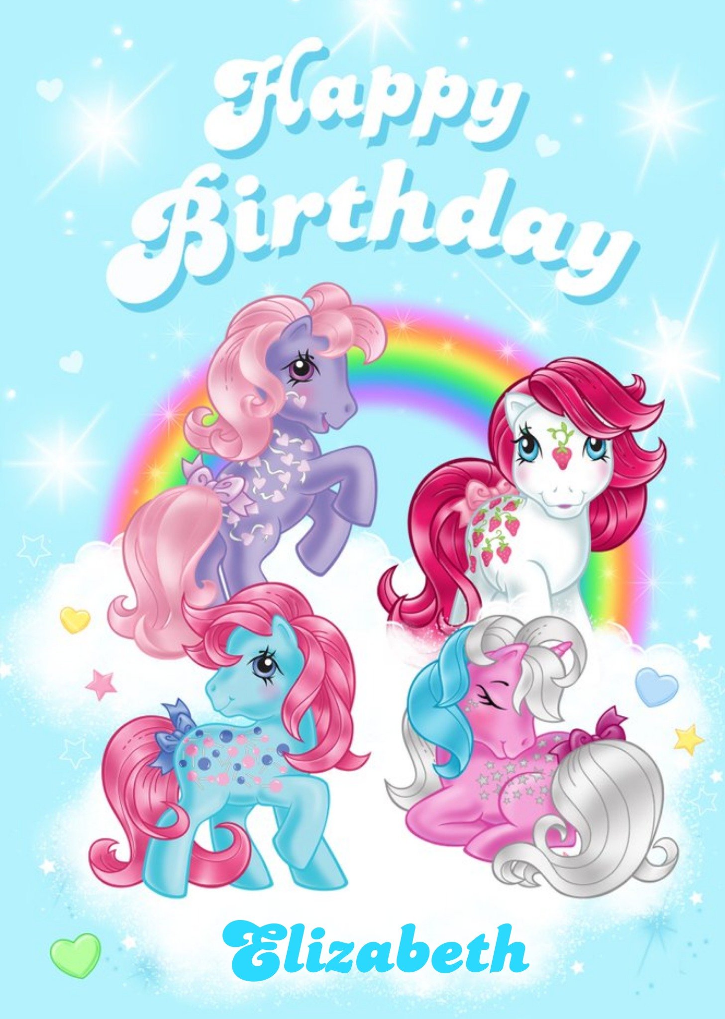 My Little Pony Card - Rainbow Birthday Card, Large