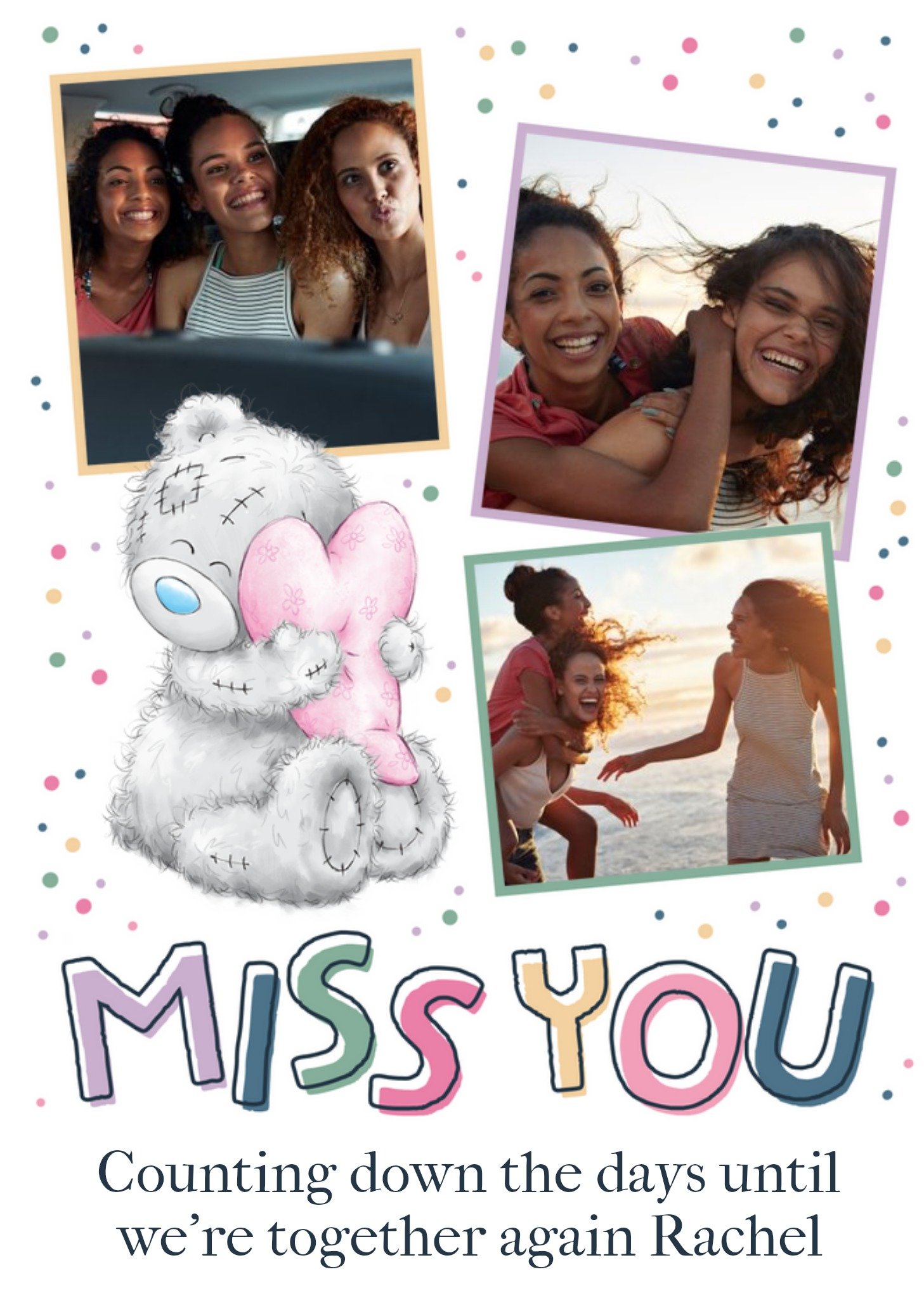 Me To You Tatty Teddy Miss You Counting The Days Photo Upload Card Ecard