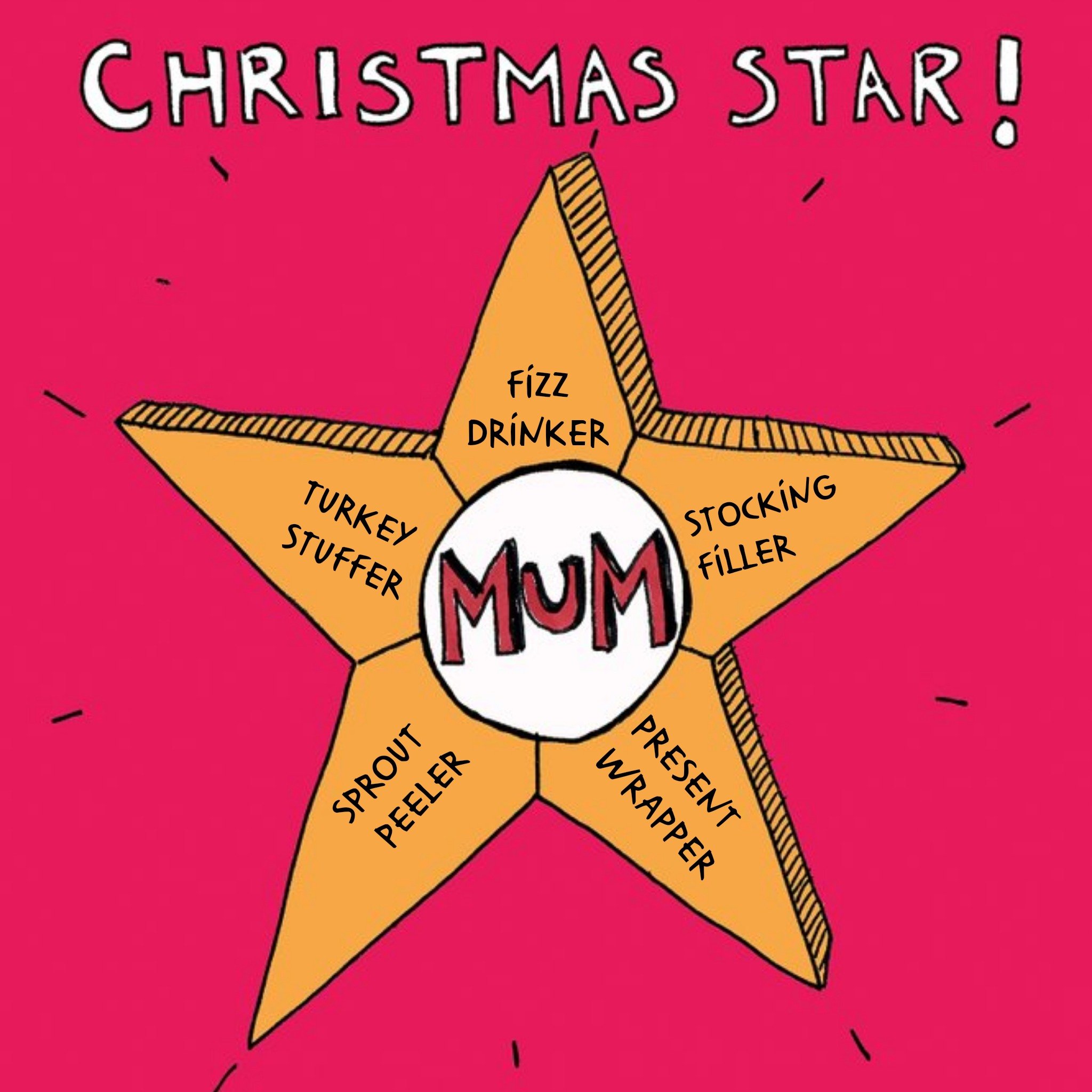 Moonpig Mum The Christmas Star Card, Large