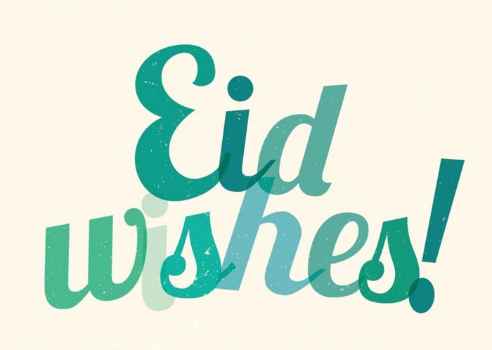 Eid Wishes Landscape Personalised Happy Eid Card