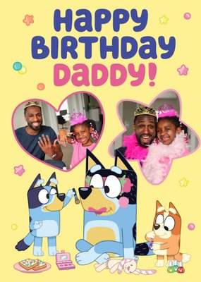 Bluey Happy Birthday Daddy Photo Upload Card