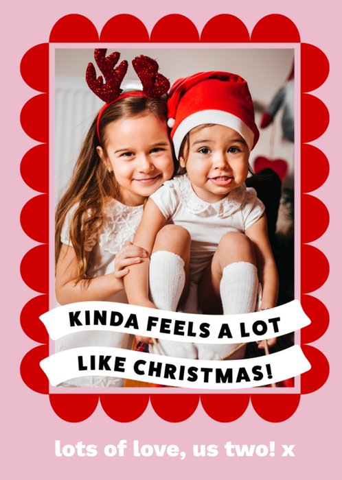 Cute A Lot Like Christmas Bold Frame Photo Upload Christmas Card