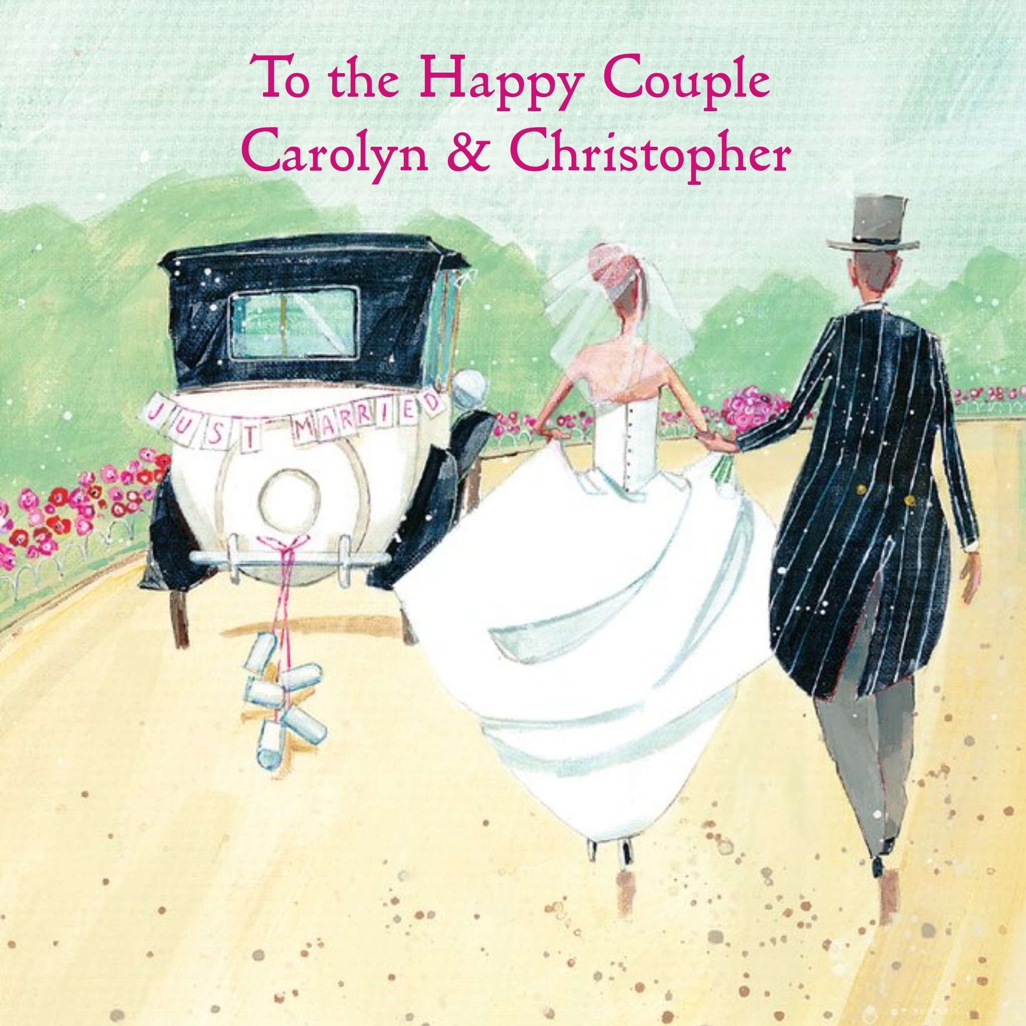 Ling Design To The Happy Couple Wedding Card, Square