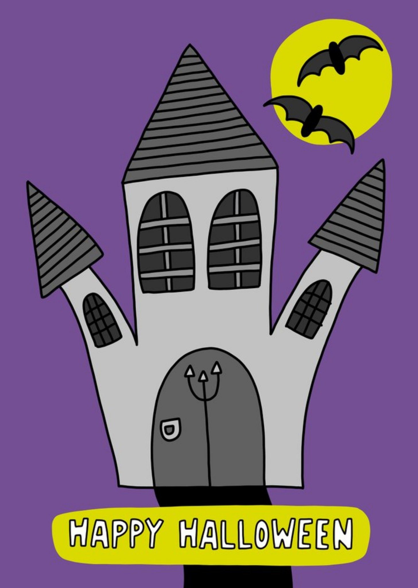 Angela Chick Happy Halloween Card With Spooky Castle Ecard