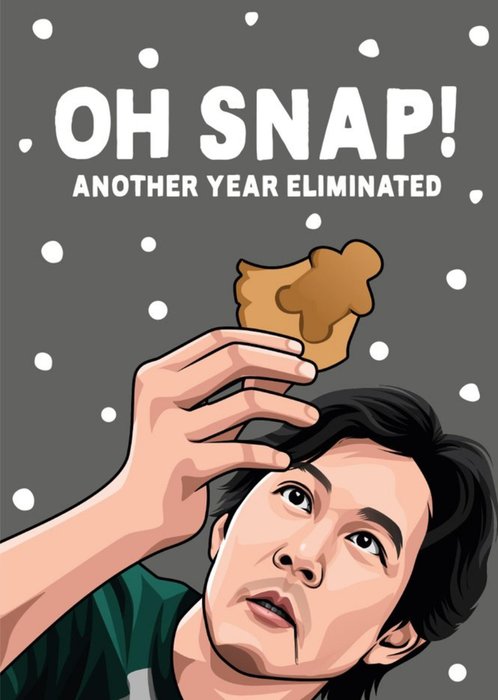 Funny Illustration Oh Snap Christmas Card