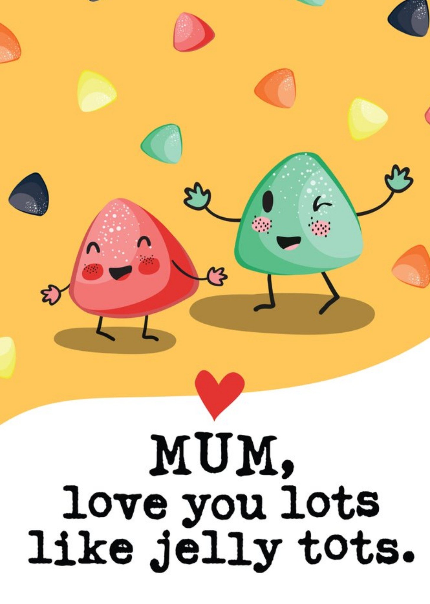 Love Hearts Mrs Best The London Studio Illustration Hand Written Mother's Day Card Ecard
