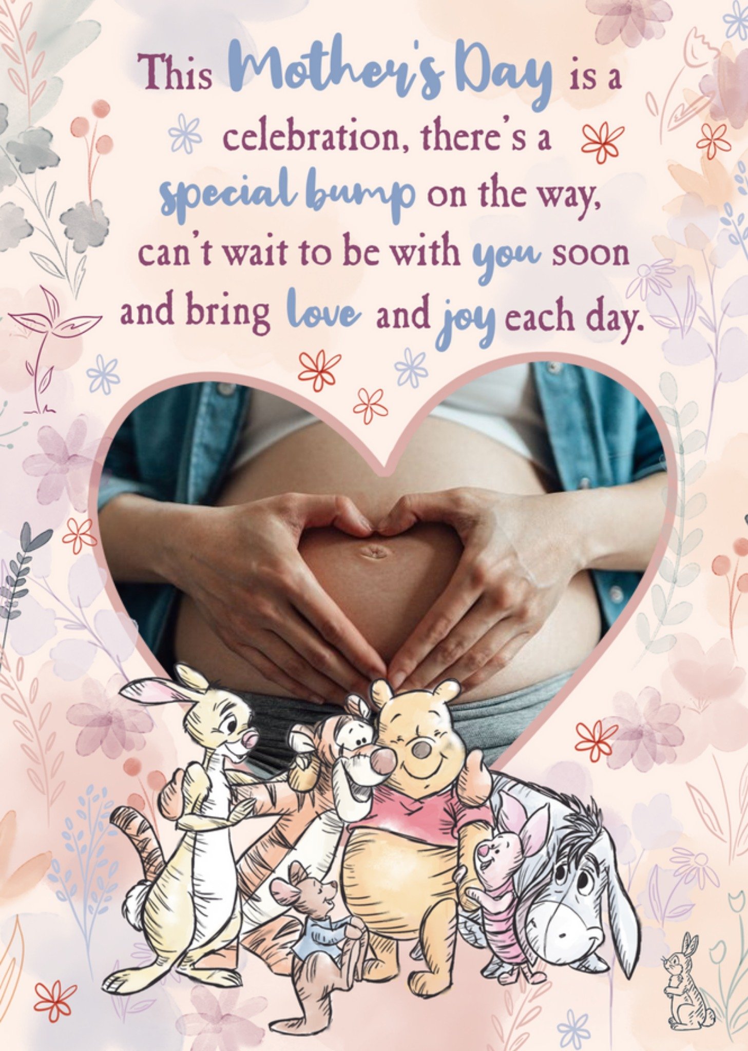 Winnie The Pooh Verse Photo Upload Special Bump Mother's Day Card Ecard