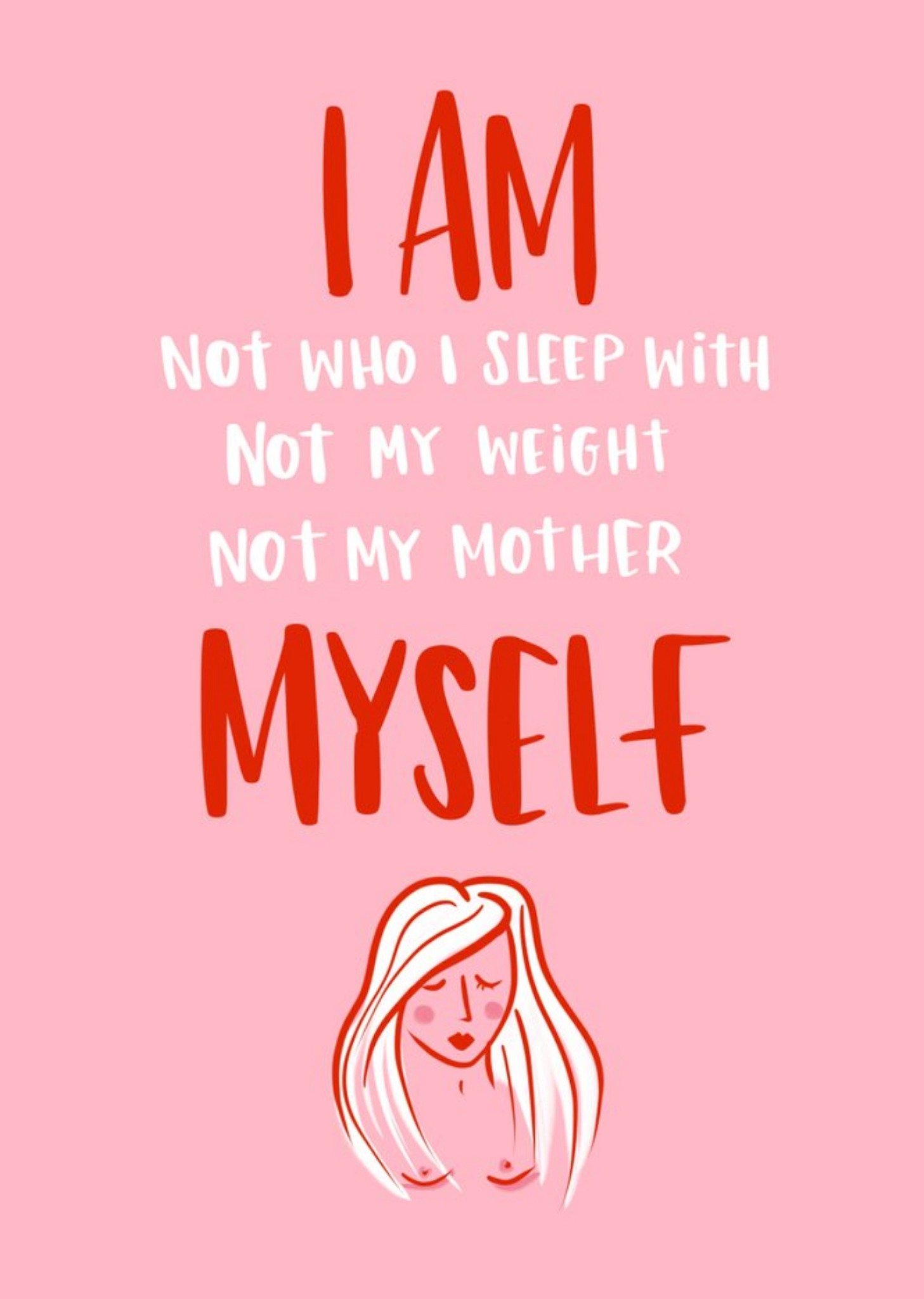 I Am Myself Girl Power Card Ecard