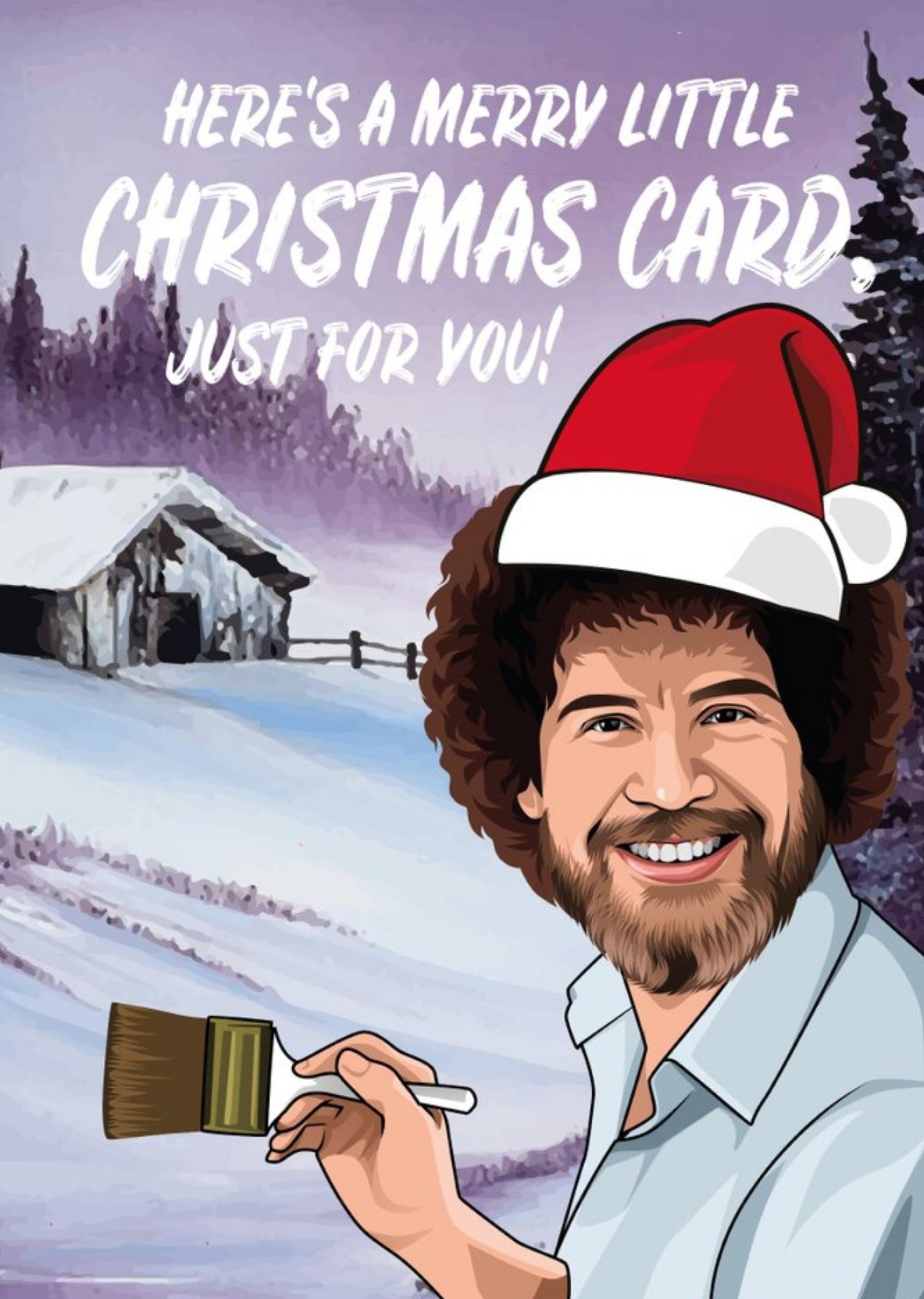 All Things Banter Funny Landscape Painting Just For You Spoof Christmas Card