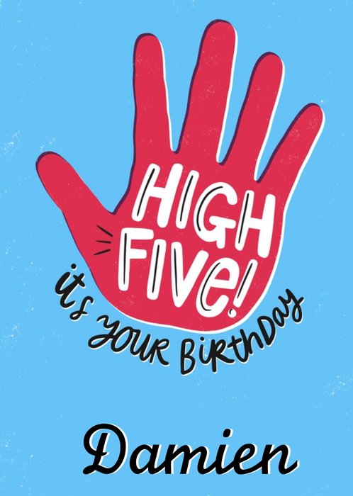 High Five It is Your Birthday Happy Birthday Card