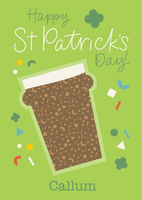 Scatterbrain Green Lucky Pint St Patrick's Day Card