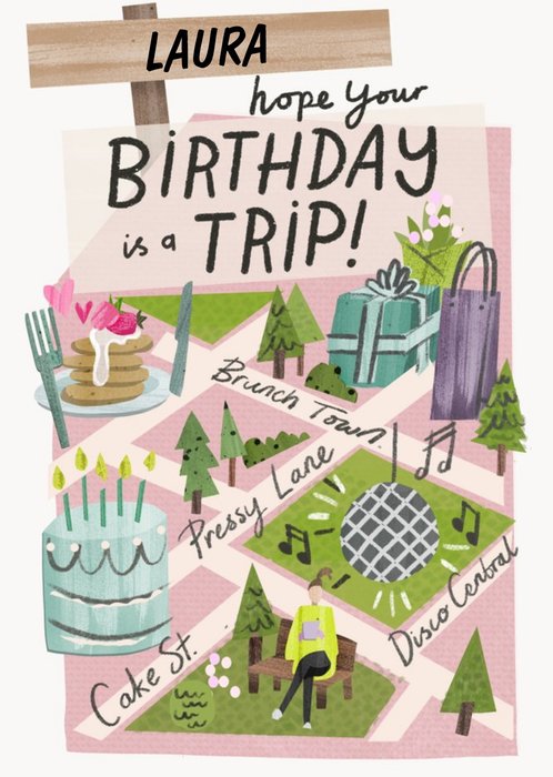 Hope your birthday is a trip card