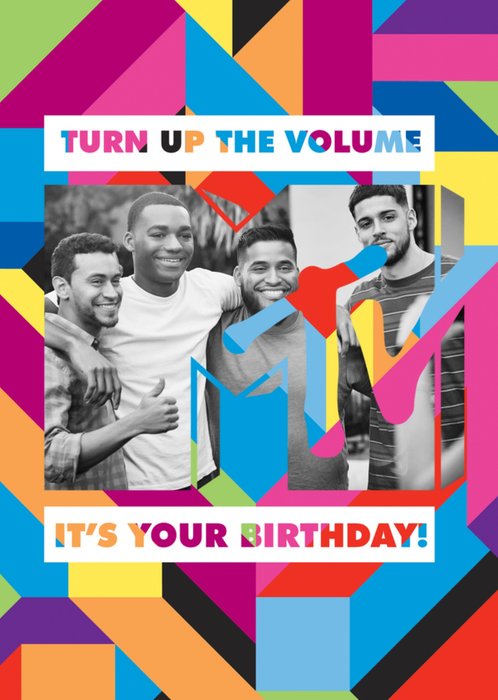 MTV Classic Photo Upload Turn Up the Volume Birthday Card