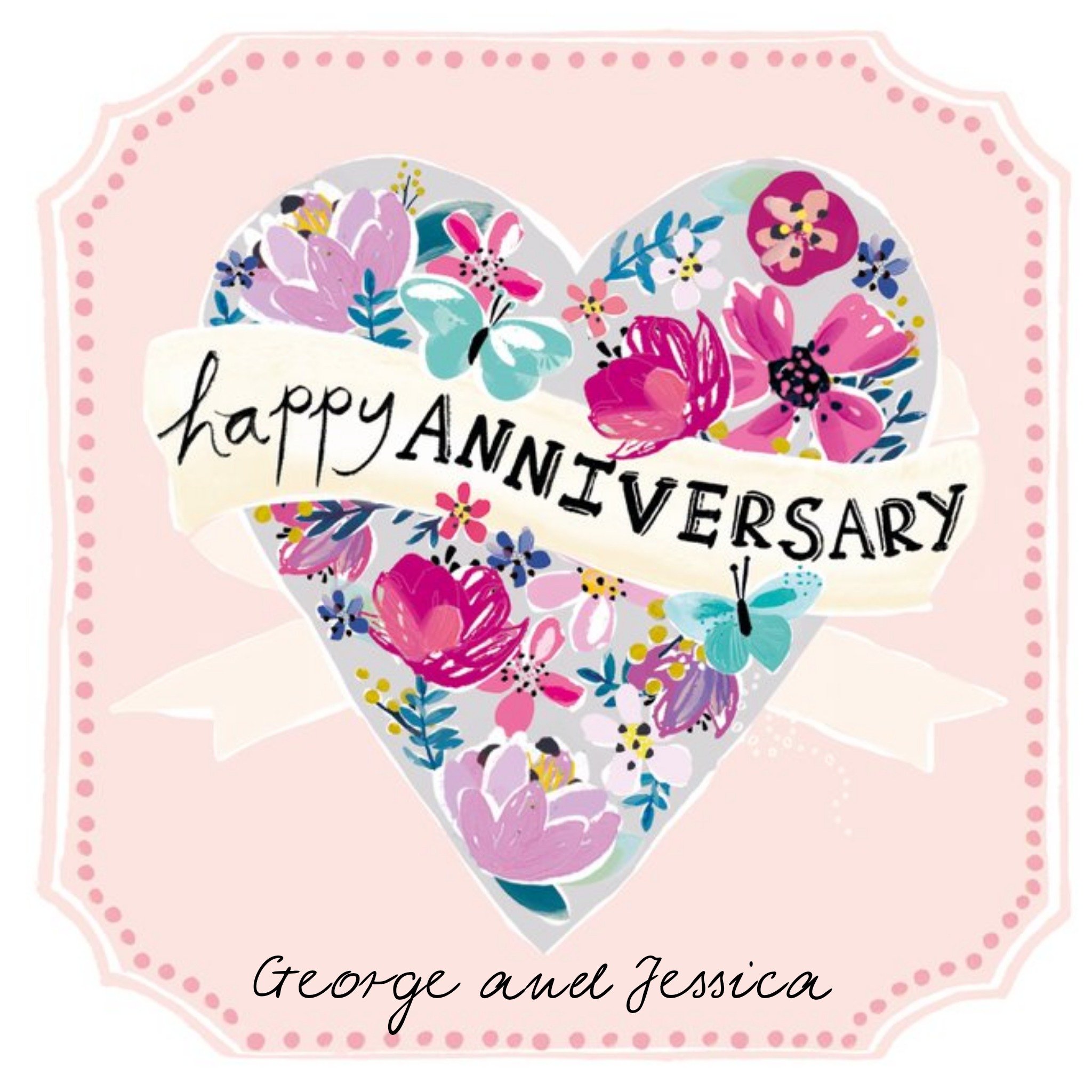 Happy Anniversary Card, Square