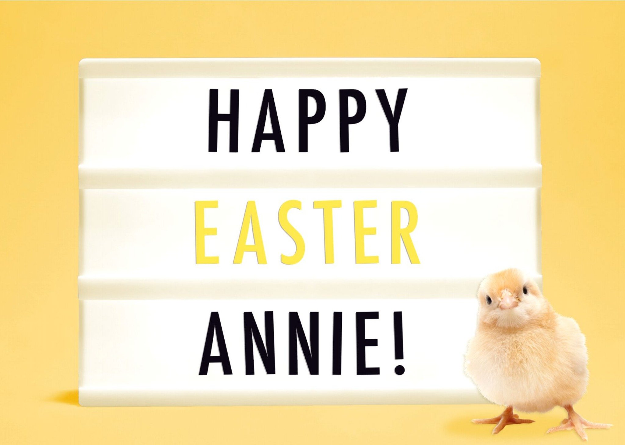 Happy Easter "annie" - Lightbox - Easter Card