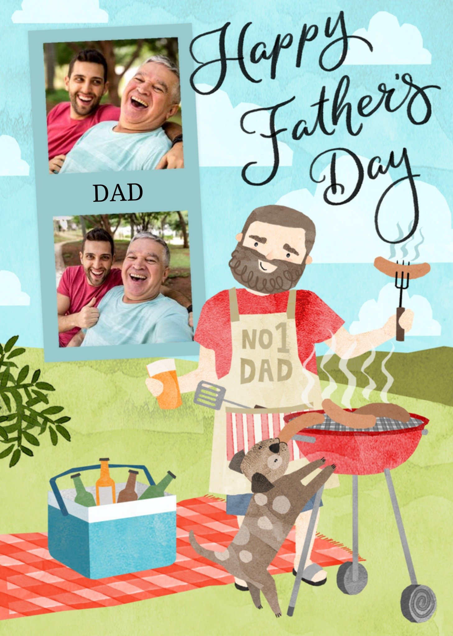 Moonpig Okey Dokey Bbq No1 Dad Father's Day Card, Large