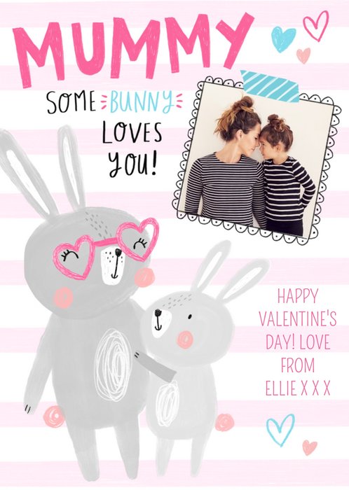 Cute Personalised Valentine's Day To My Mummy Photo Card