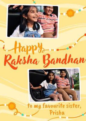 Sister's Happy Raksha Bandhan Photo Upload Card
