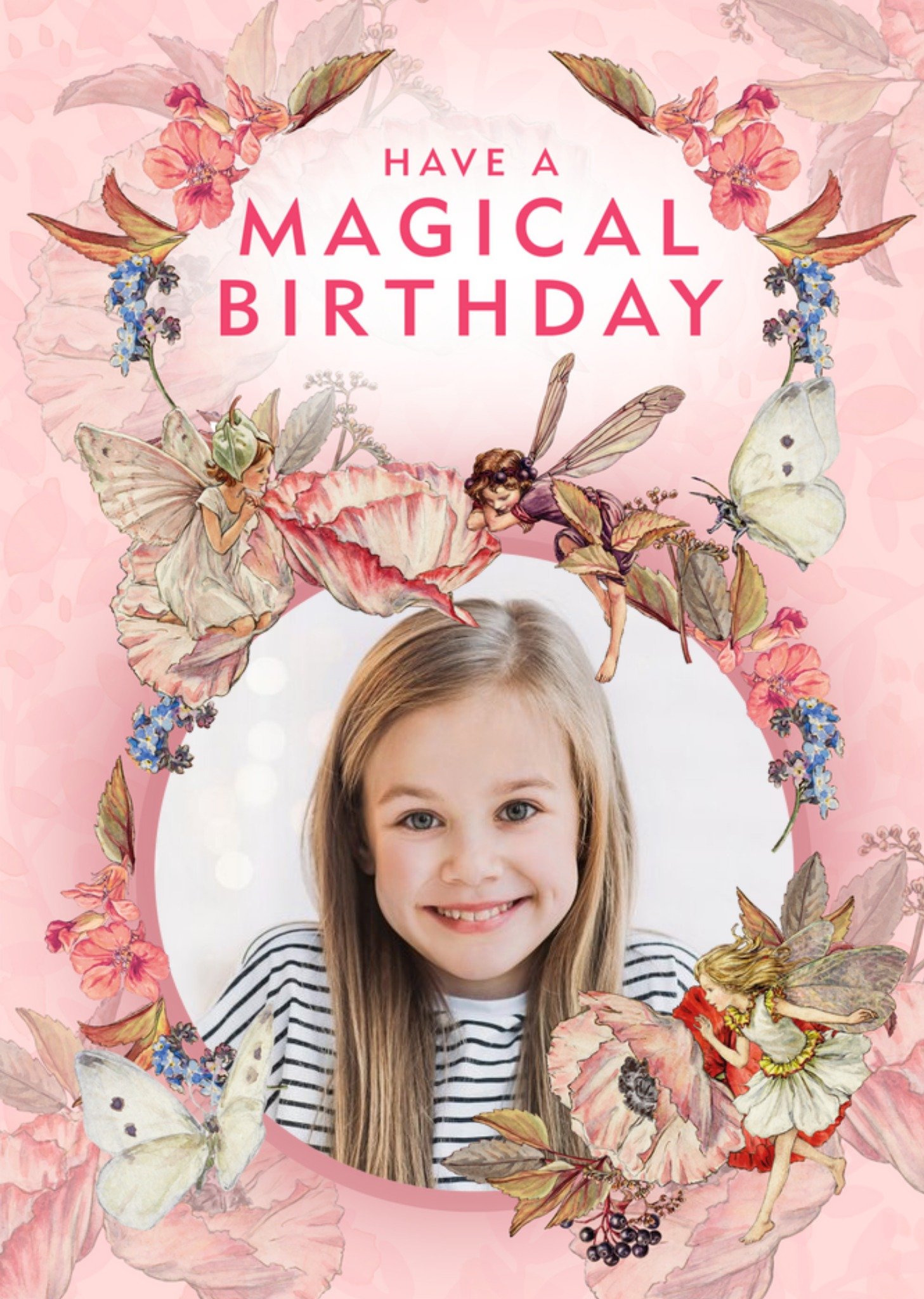 Flower Fairies Magical Birthday Frame Photo Upload Card Ecard