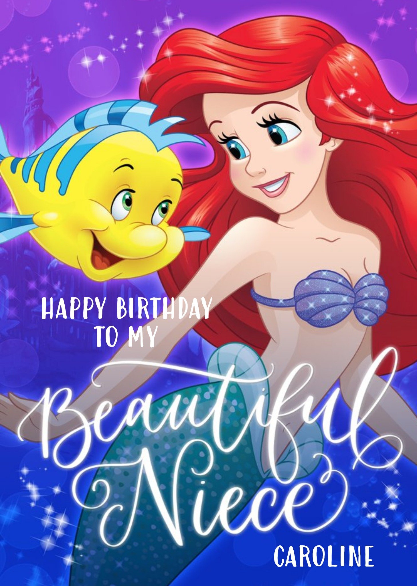 Disney Princesses Disney Princess Ariel Birthday Card Ecard
