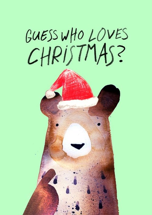 Jolly Awesome Guess Who Loves Christmas Card