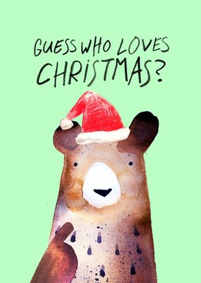 Jolly Awesome Guess Who Loves Christmas Card
