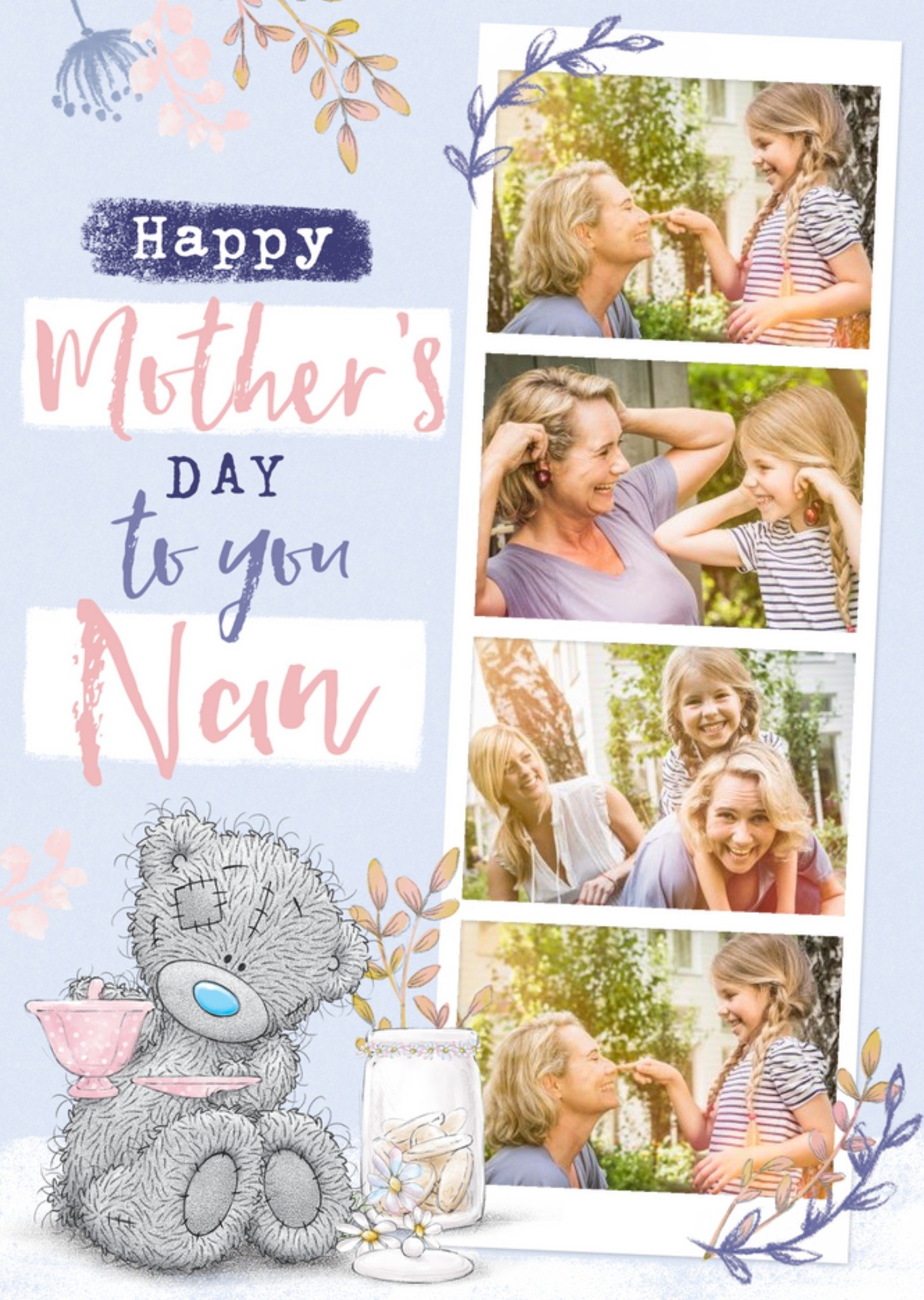 Me To You Tatty Teddy Multi-Photo Happy Mother's Day Nan Card, Large