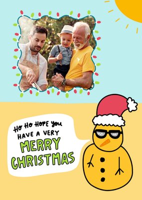 Angela Chick Illustration Colourful Christmas Photo Upload Card