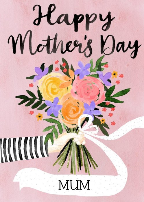 Traditional Illustrated Floral Mother's Day Card