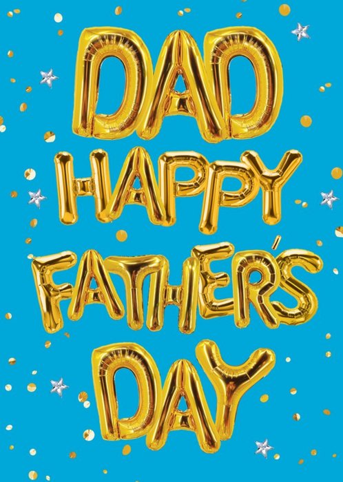 Gold Balloon Father's Day Card