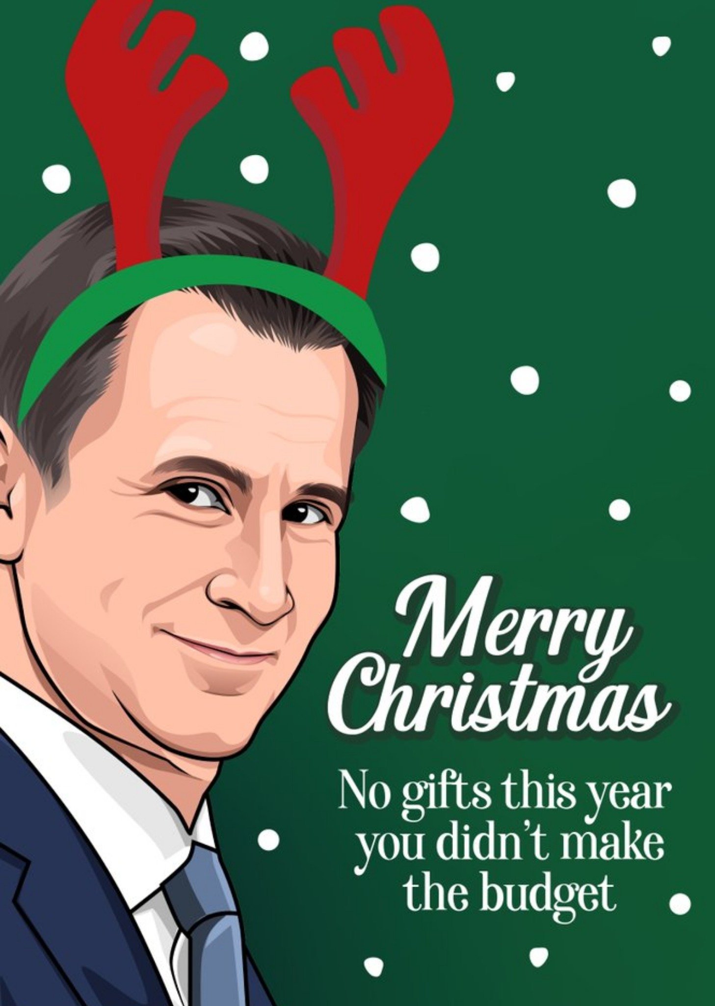 Moonpig Illustration Of A British Politician Humorous Christmas Card Ecard