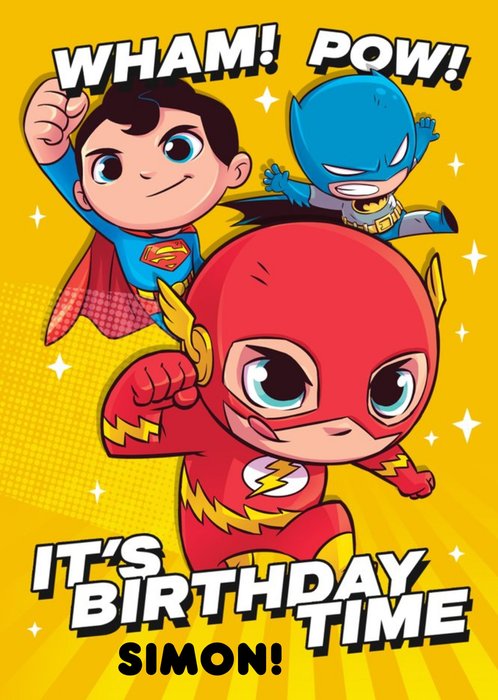 Kids DC Super Friends It's Birthday Time card