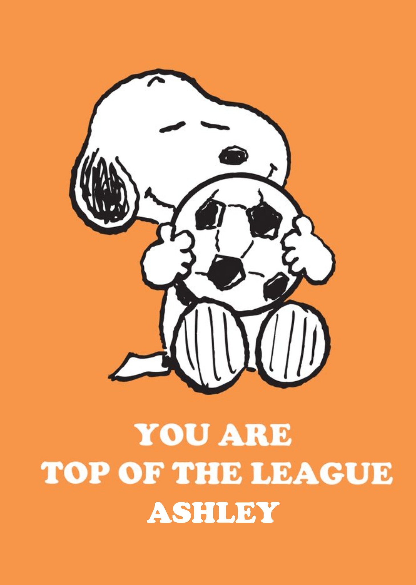 Peanuts Snoopy You Are Top Of The League Card Ecard