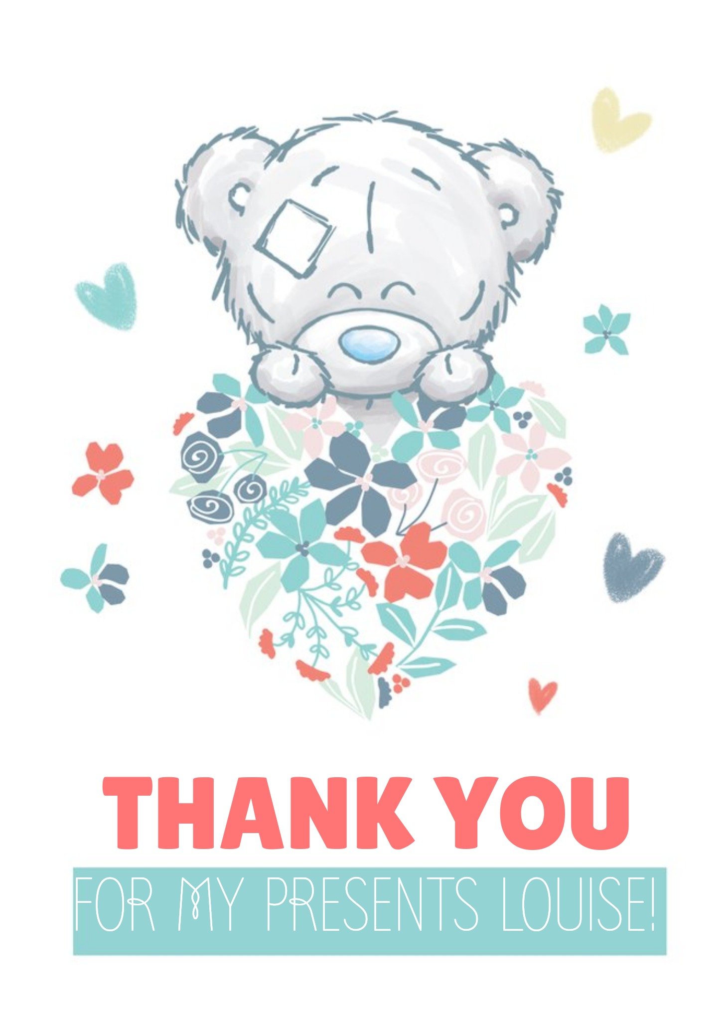 Me To You Tiny Tatty Teddy Presents Thank You Card, Large