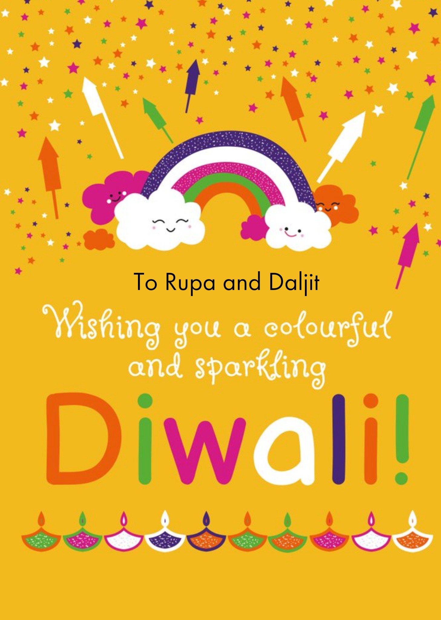 Eastern Print Studio Colourful Diwali Card Ecard