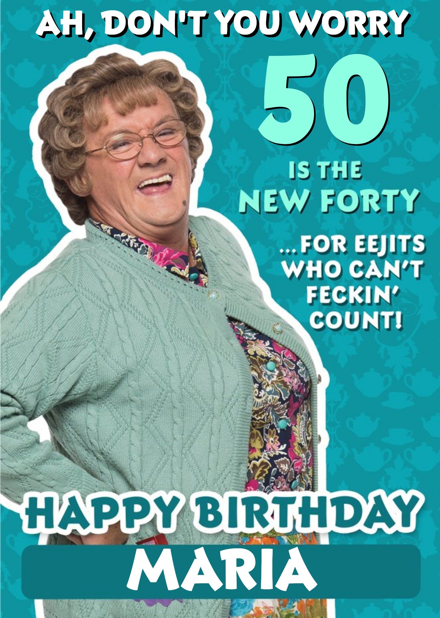 Moonpig Mrs Brown's Boys The New Forty Funny Birthday Card Ecard