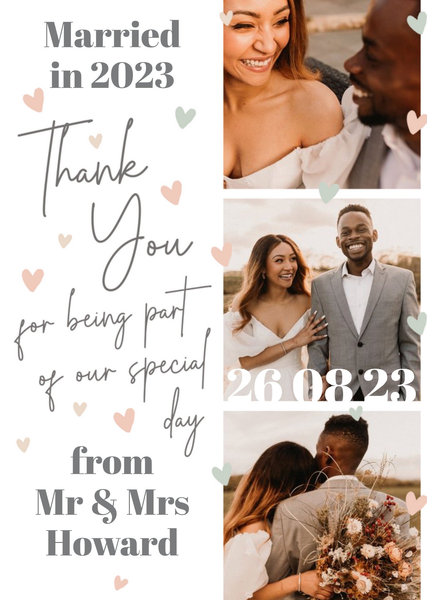 Married In 2023 Wedding Thank You Photo Upload Card Ecard