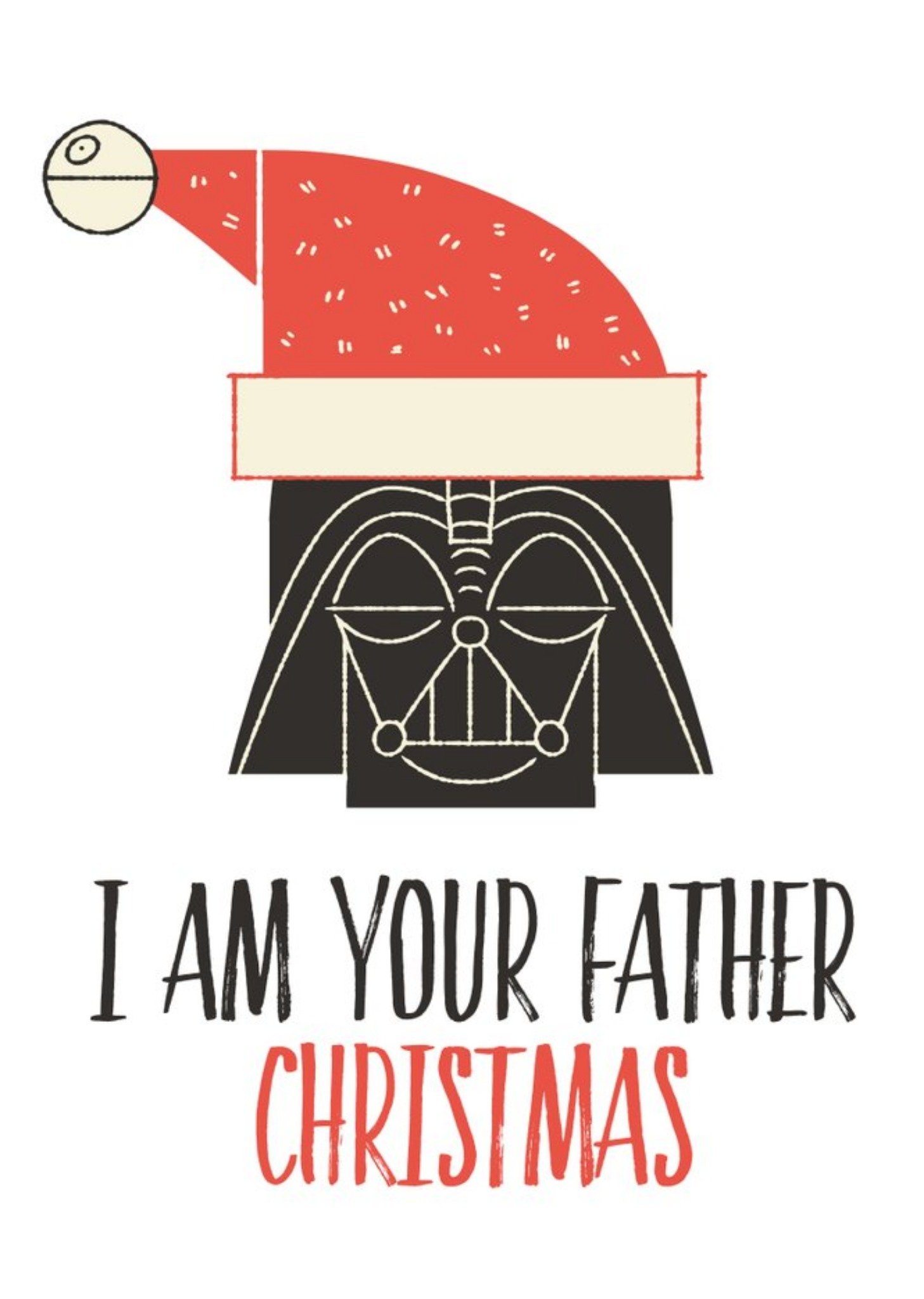 Disney Star Wars Funny Darth Vador I Am Your Father Christmas Card, Large