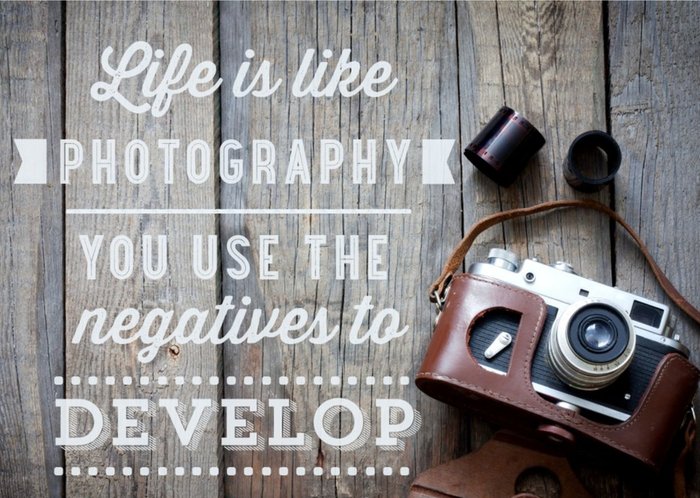Life Is Like Photography Personalised Thinking Of You Card