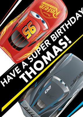 Disney Cars Mcqueen and Storm Have a Super Birthday Card