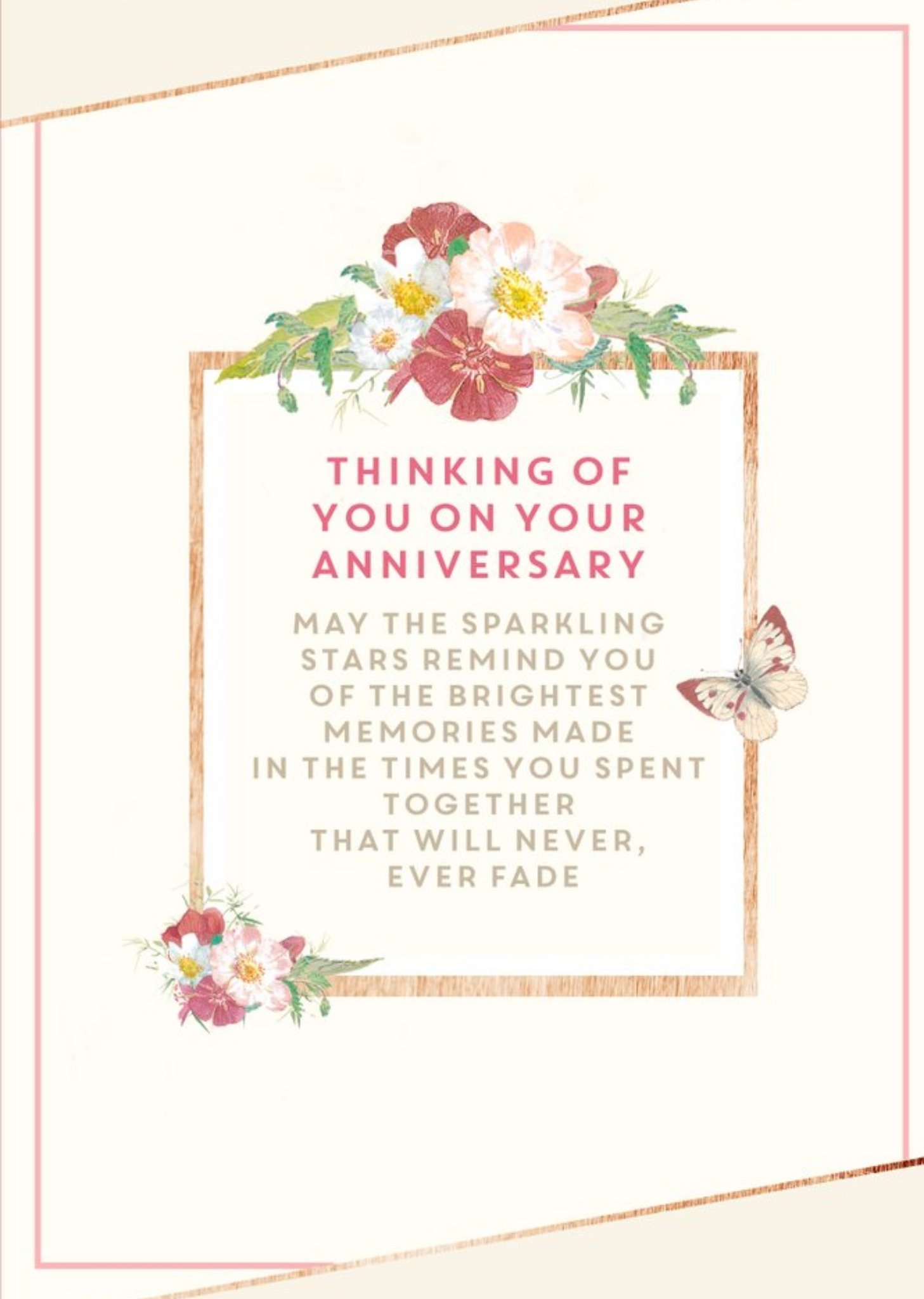 Edwardian Lady - Thinking Of You On Your Anniversary Sweet Sentiment Ecard