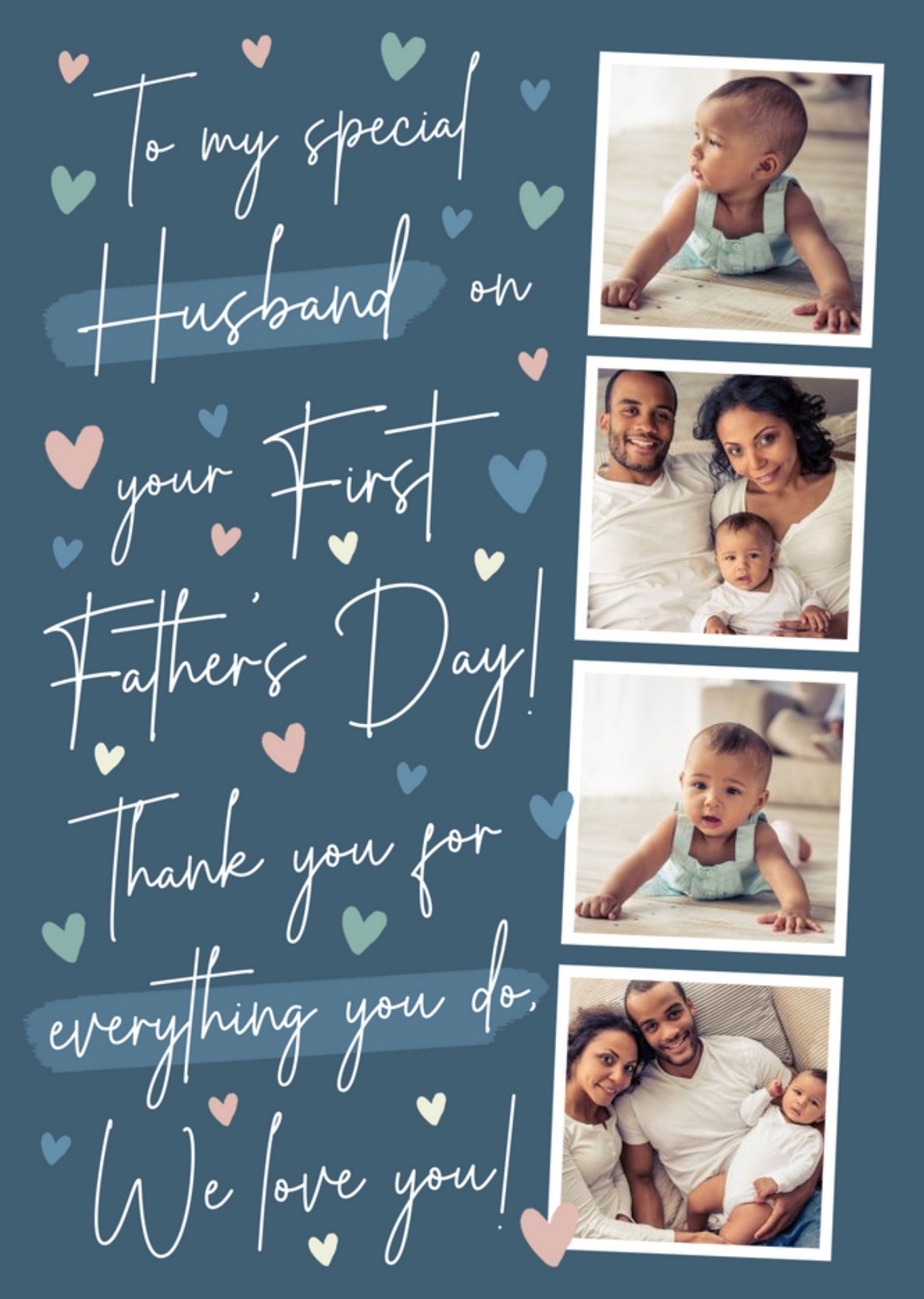 Moonpig Special Husband First Father's Day Photo Upload Card Ecard