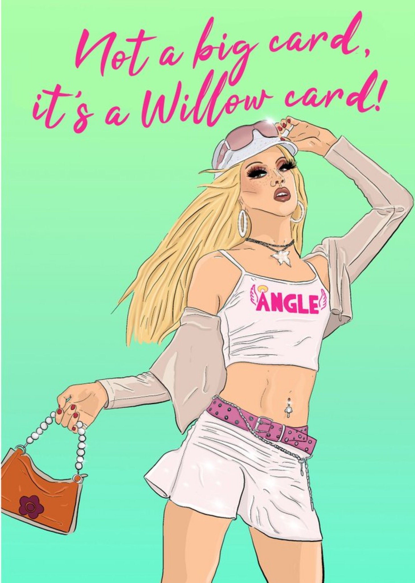 Moonpig Illustrated Drag Queen Not A Big Card Card Ecard