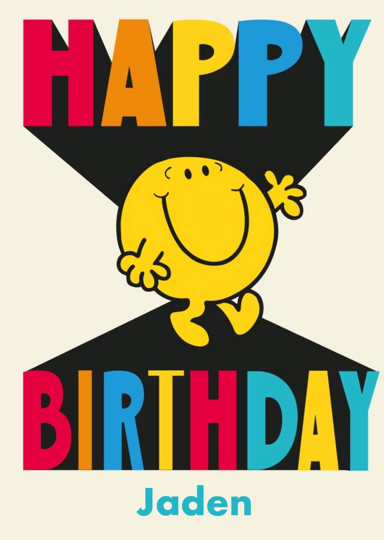 Other Mr Men Mr Happy Birthday Card Ecard