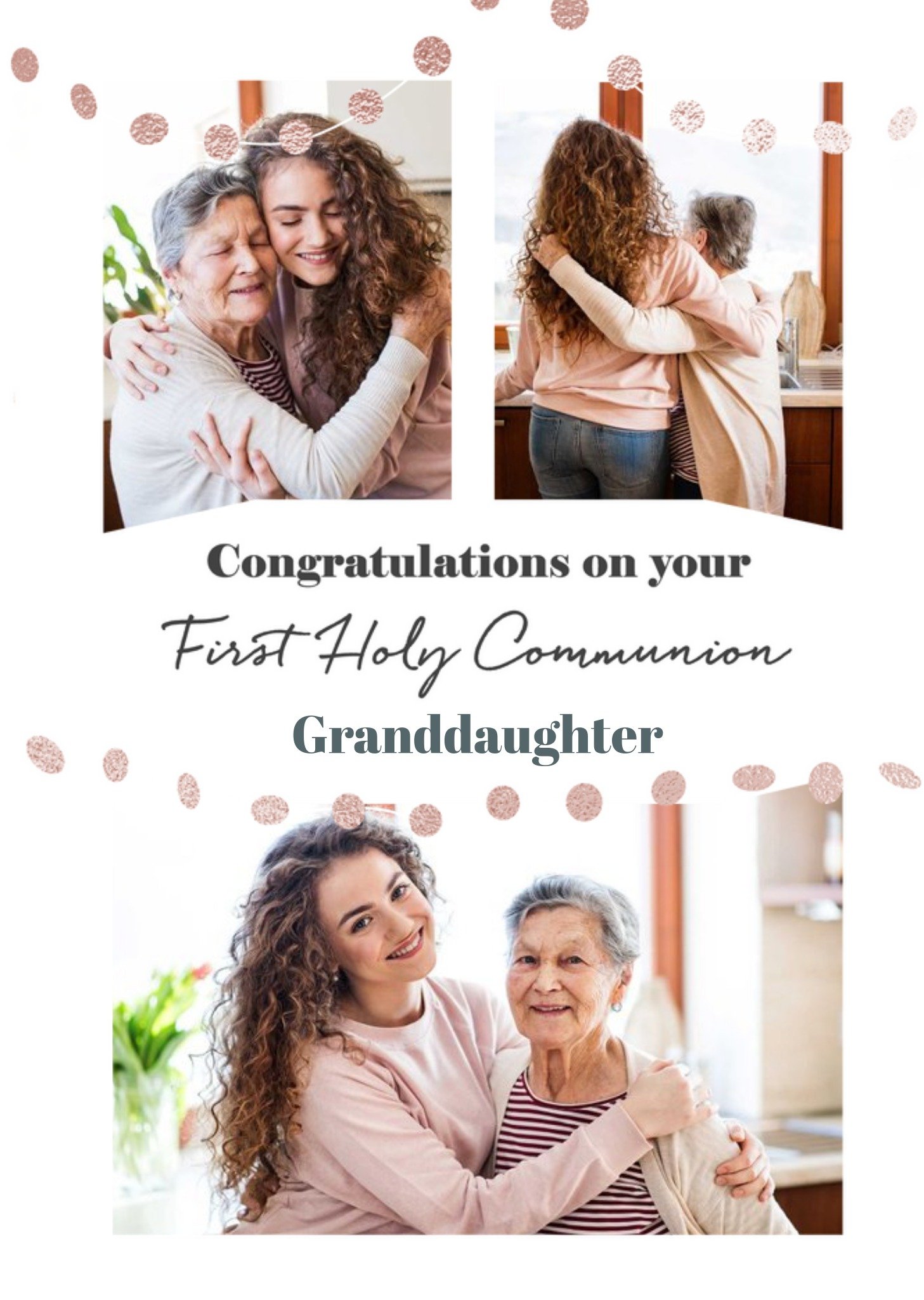 Moonpig A Bela Vida Holy Communion Irish Photo Upload Granddaughter Card, Large