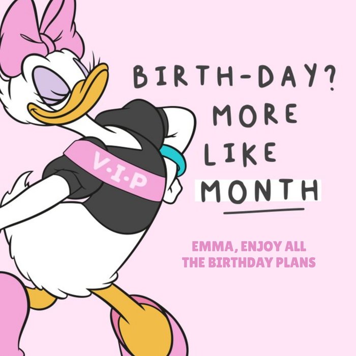 Disney Daisy Duck Birthday Month Card