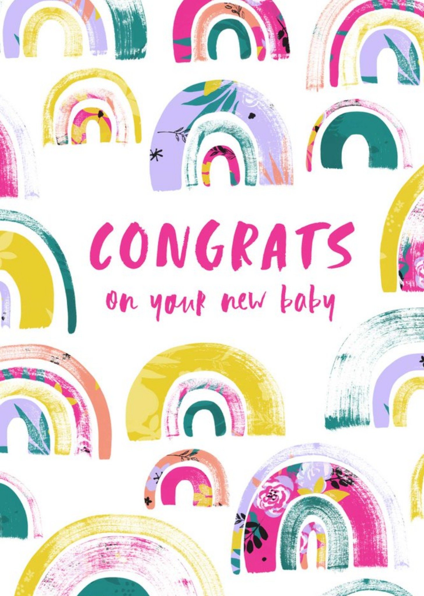 Moonpig Gabriel Neil Congrat On Your New Baby Card, Large