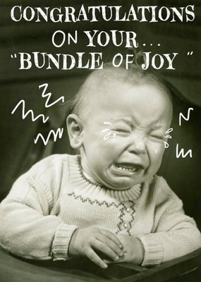 Bundle Of Joy Vintage Crying Baby Card