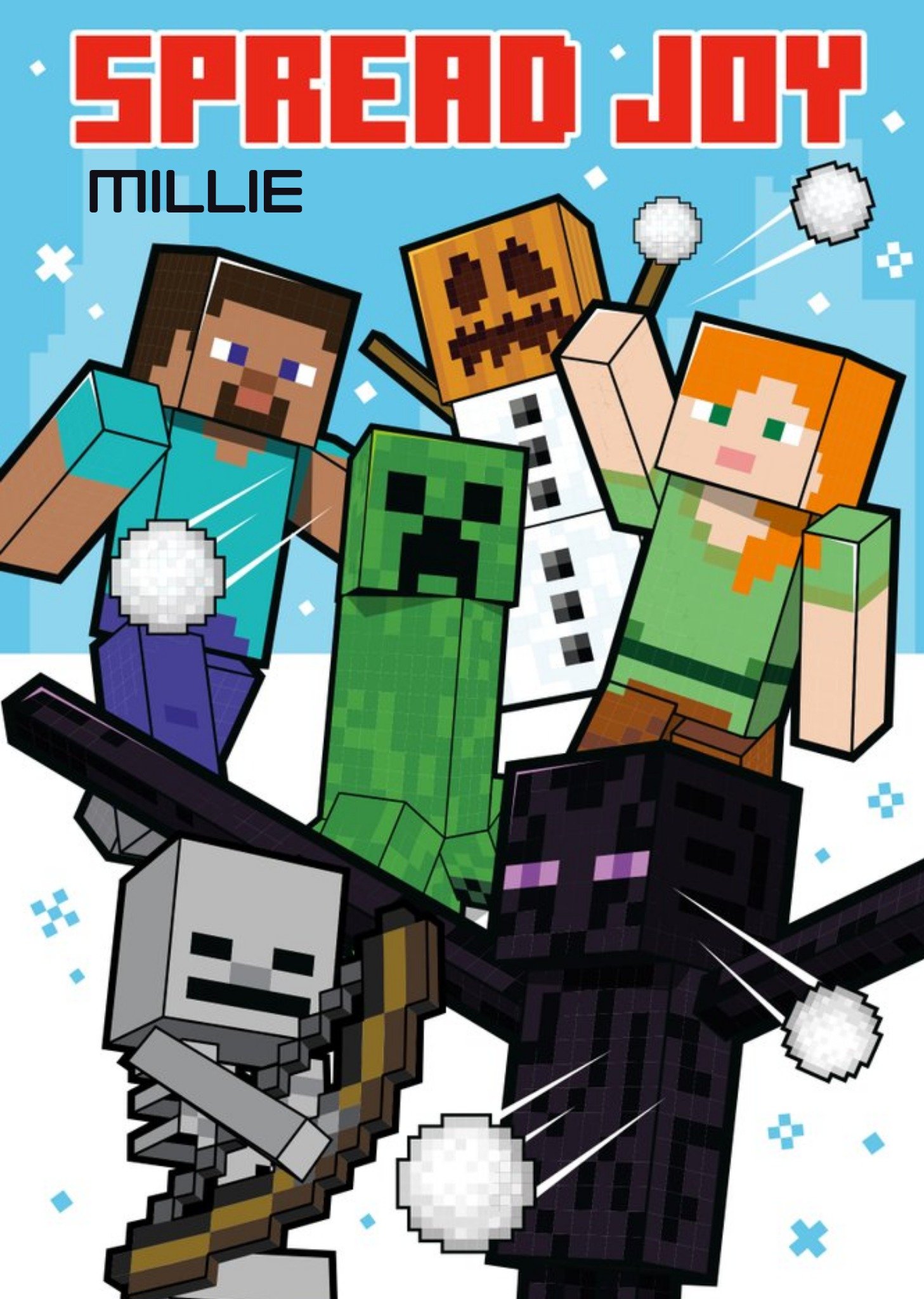 Minecraft Spread Joy Christmas Card Ecard